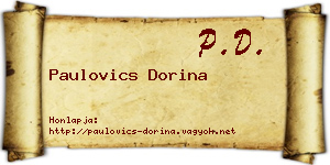 Paulovics Dorina névjegykártya